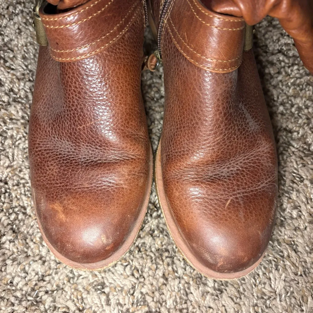 Brown Leather Sofft Slouch Boots | 7.5M Size undefined - Image 3