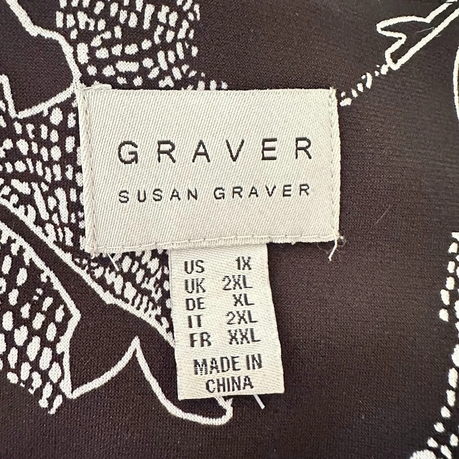 Susan Graver Liquid Knit Floral Blazer Jacket Size 1X One Button Stretch Black - Image 5