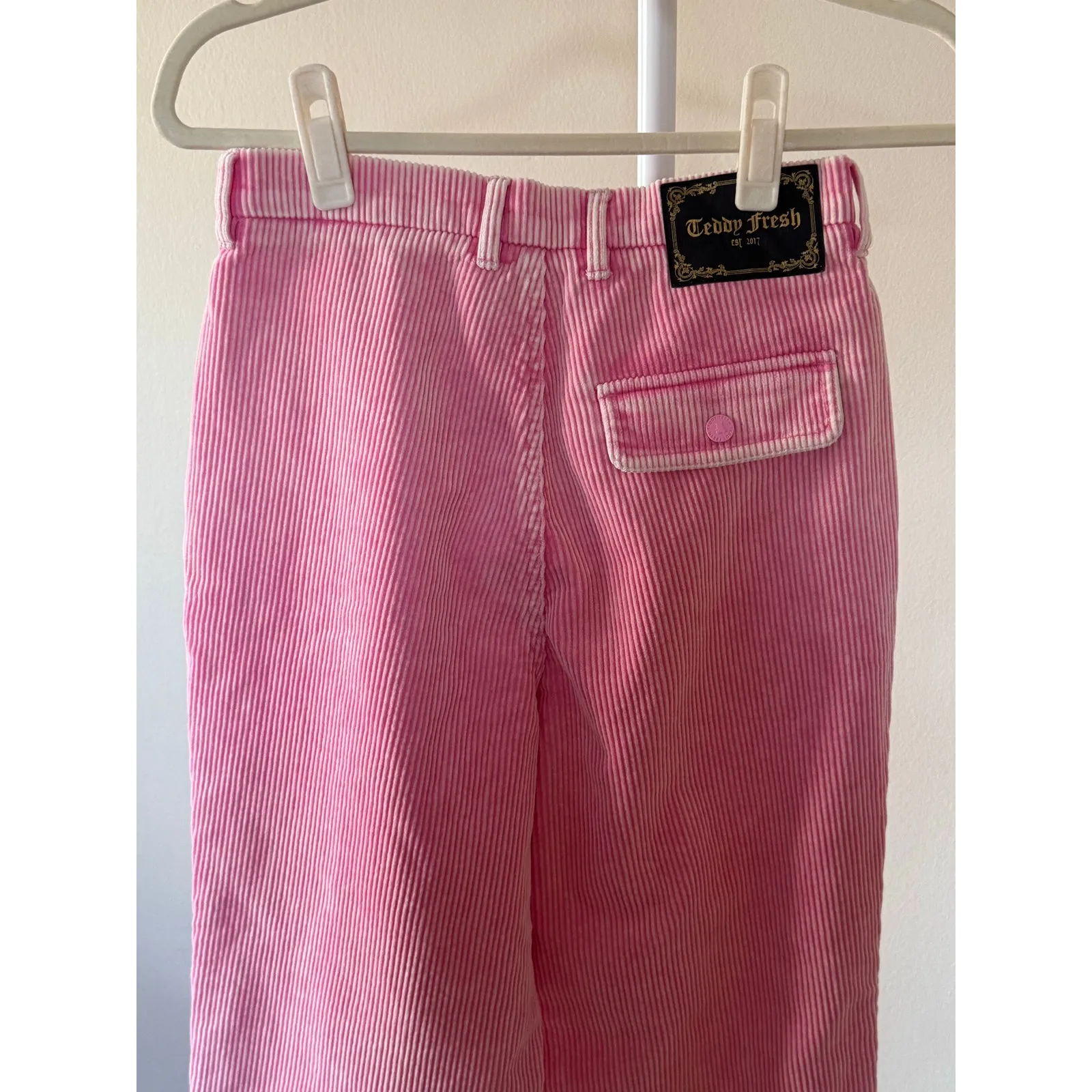 NWT Teddy Fresh Pink Corduroy Pant 100% Cotton - 25 Barbiecore Y2K Soft Girl - Image 5