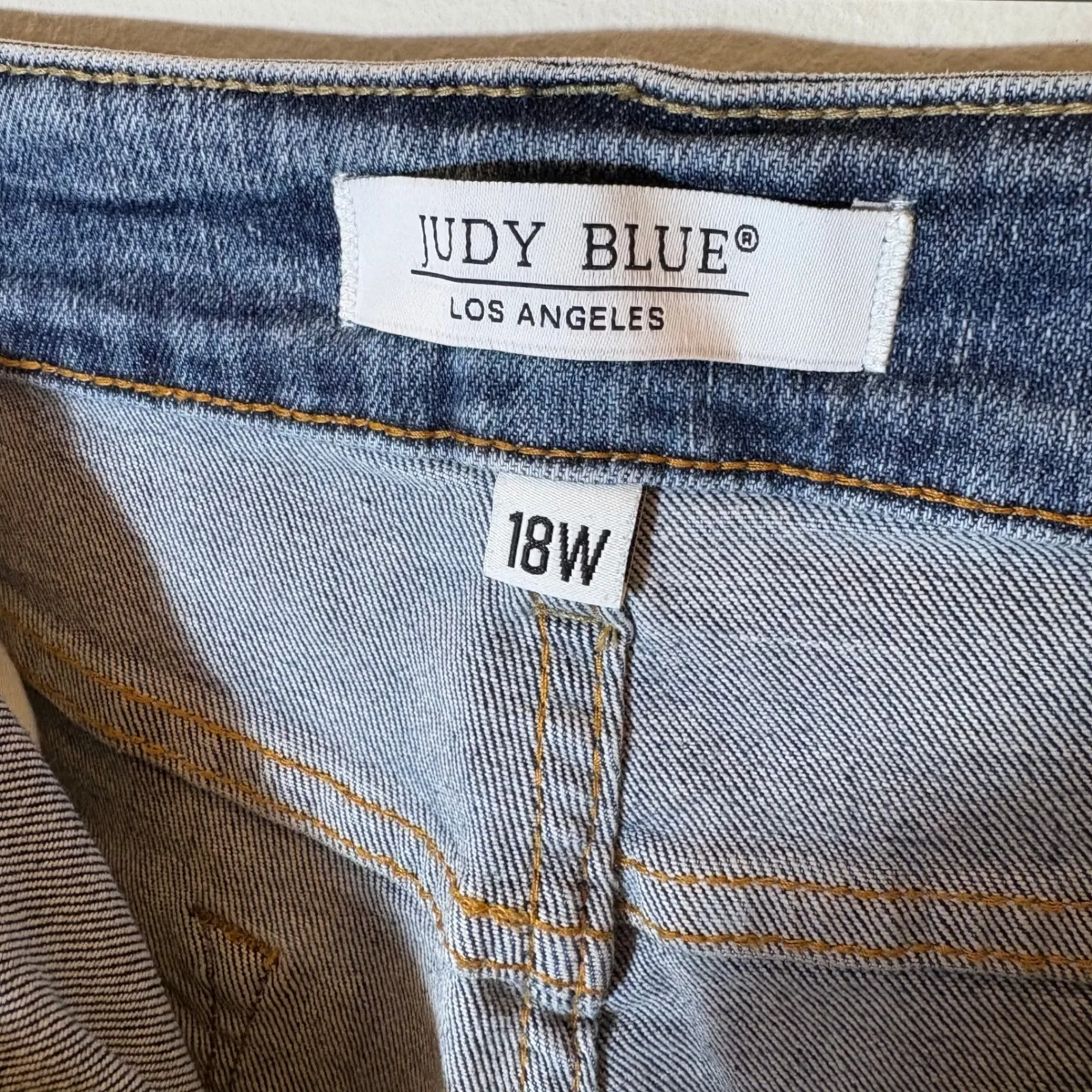Judy Blue Distressed Slim Fit Denim Jeans Size 18W - Image 6