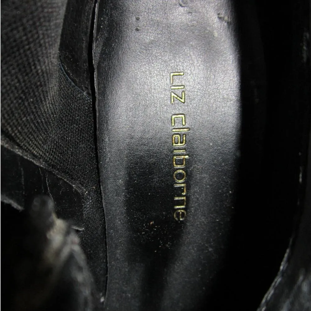 Liz Claiborne Black Dora Ankle Booties Sz 10M - Image 5