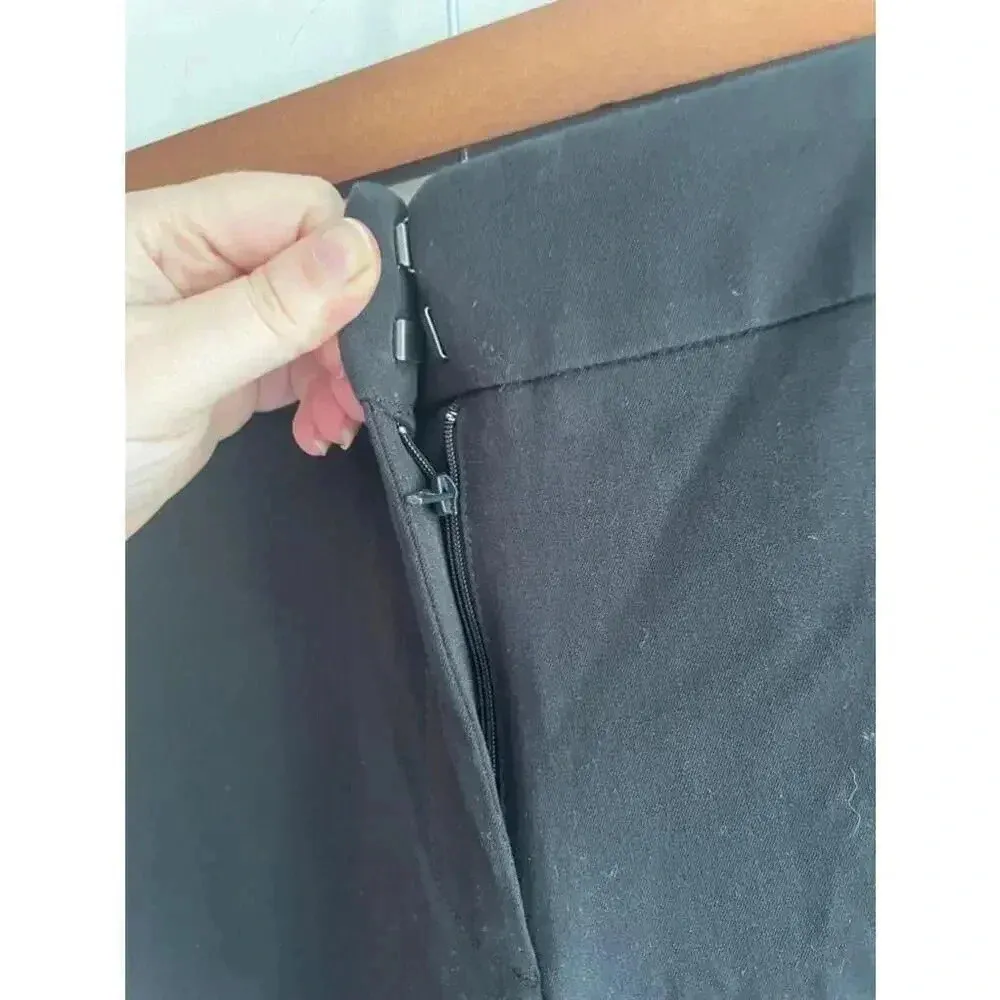 NWT LOFT Outlet Black High Rise‎ Slim Wide Leg Crop Pants Size 14 New! - Image 4