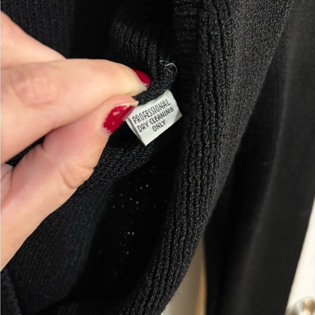 St. John Black Cardigan Sweater - Image 6