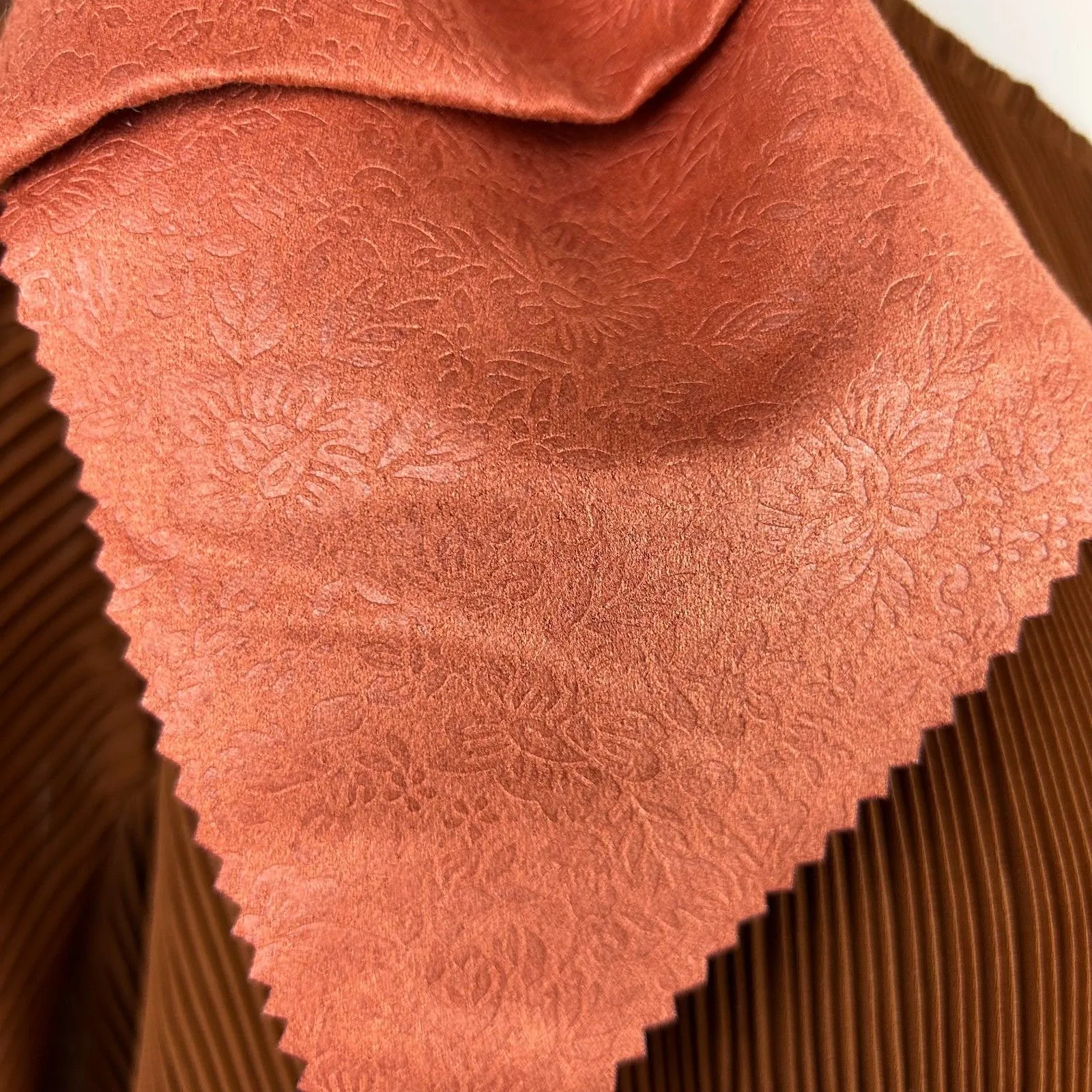 Judith March  Women's One Shoulder Pleated Tunic Top Rust Bow Size M - Image 3