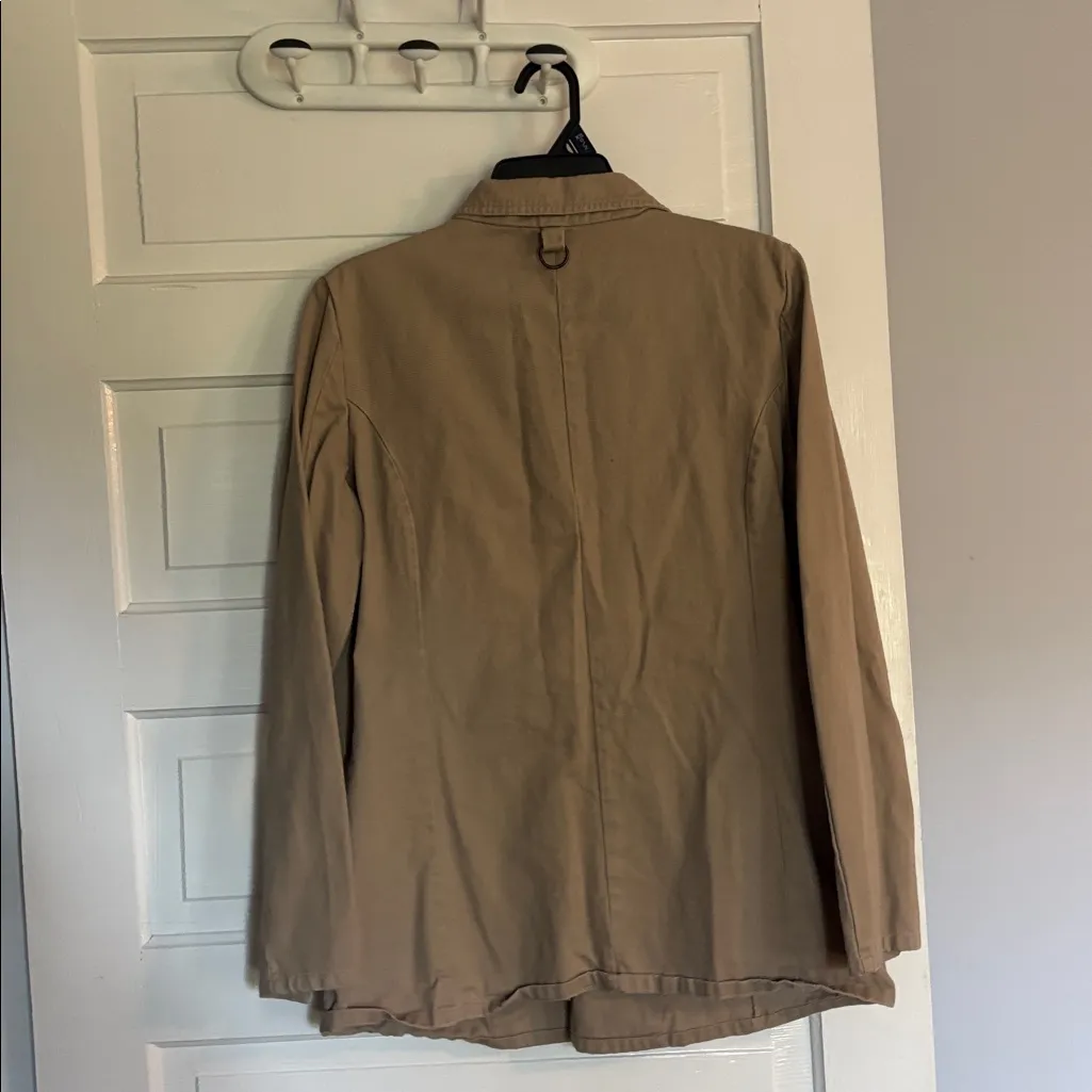 Kim Rogers Beige Cotton Light Weight Barn Jacket - Image 4