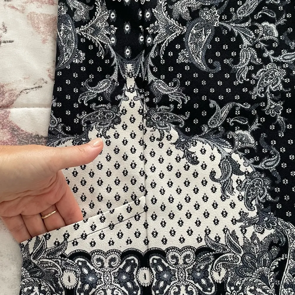 Abercrombie & Fitch Y2K gray abstract floral shift mini dress pockets, size M - Image 4