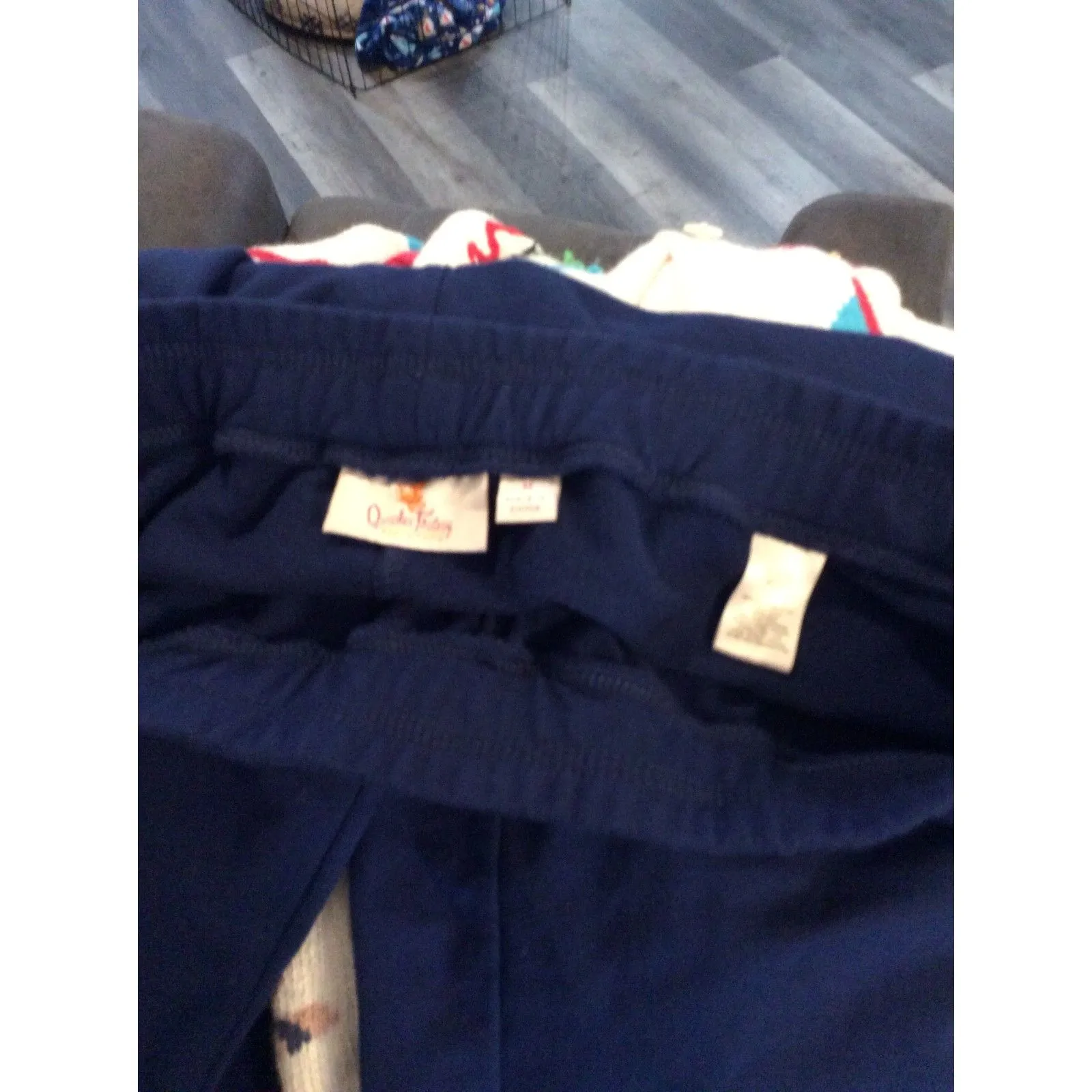 Quacker Factory Medium M Blue Capri Embellished Bottom of Pants - Image 6