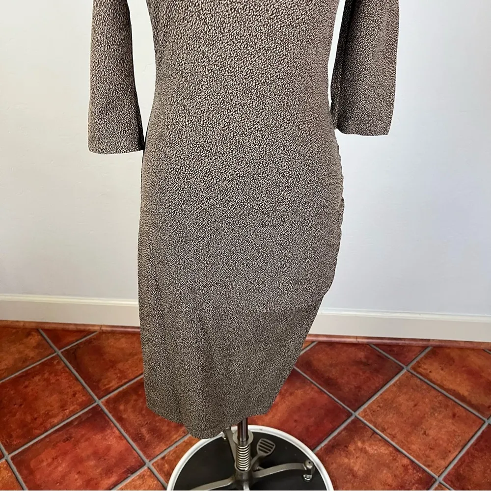 Wolford Printed Long Sleeve Fitted Dress Brown - Image 4