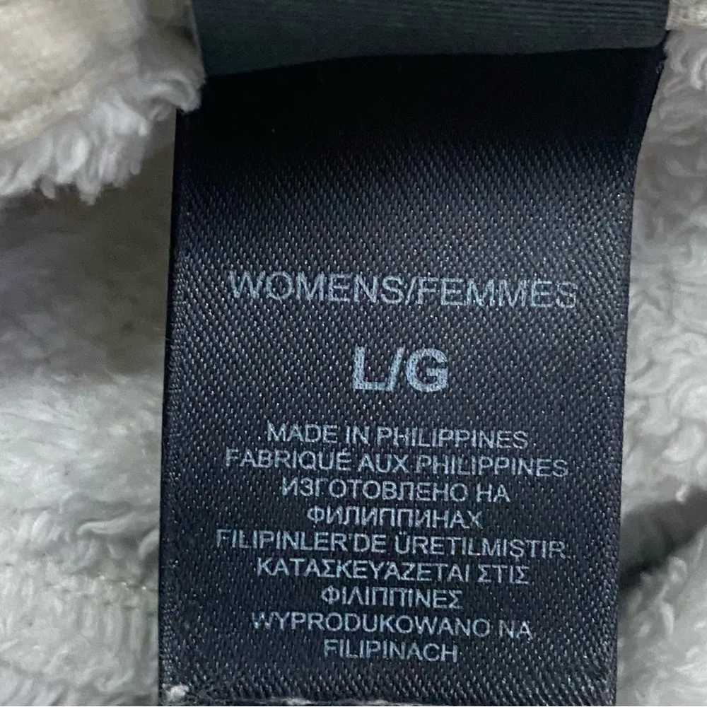 THE NORTH FACE Cream/Light Gray Snap Neck Fleece Pullover Sweater Size L - Image 11