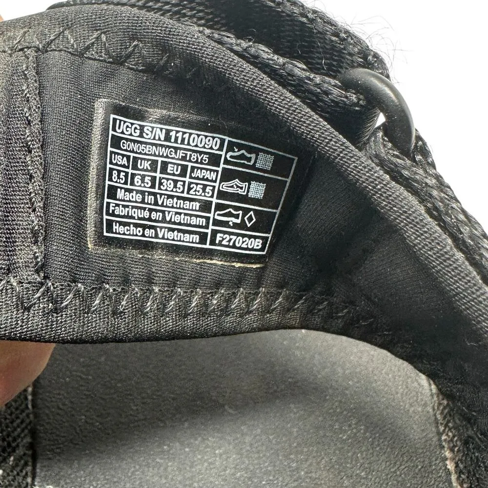 Ugg LA Cloud Sandal Black White Logo Women's‎ Size US 8.5 - Image 14