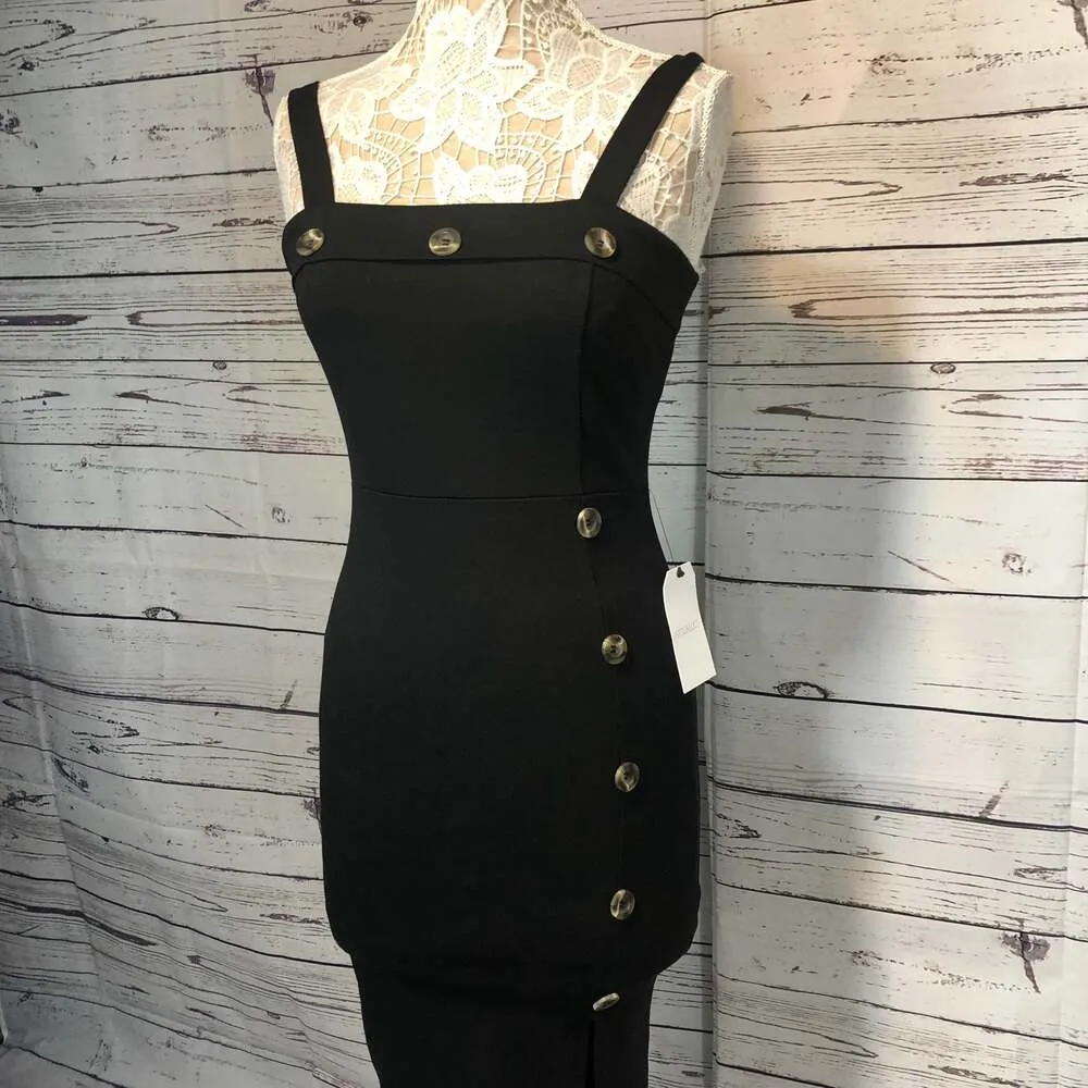 NWT STELLA LUCE Straight Pencil Silhouette Black Sexy Dress size medium - Image 4