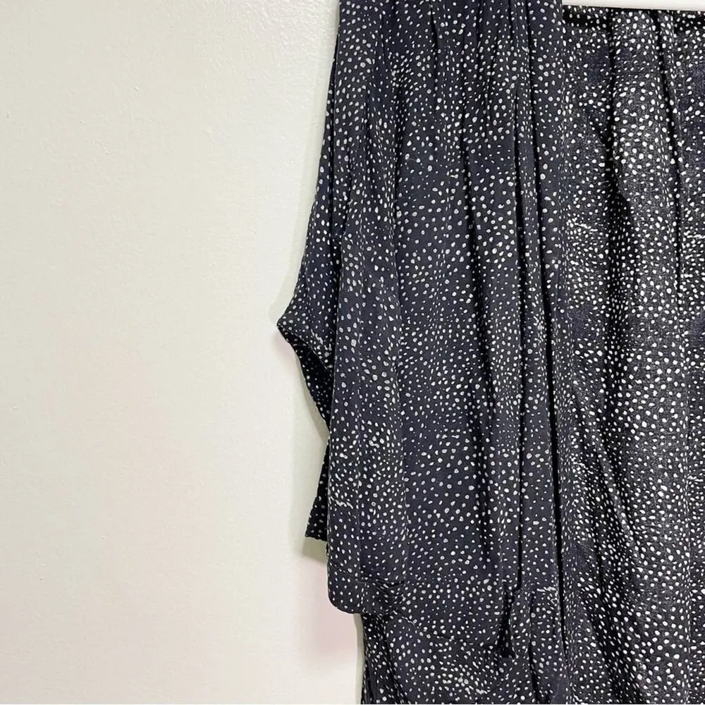 Abercrombie & Fitch Black & White Spotted 3/4 Sleeve Blazer With Pocket - Image 4