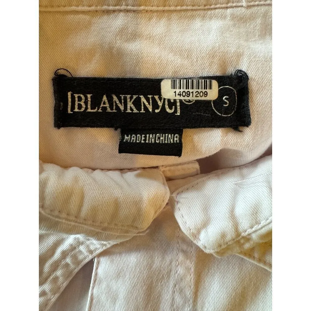 BlankNYC Romper Women Small Pink Cotton Collared‎ Hotel California Utility - Image 12