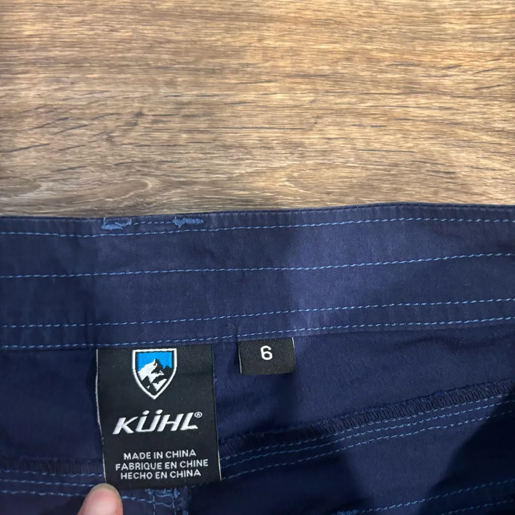 KUHL Women’s Splash 11” Bermuda Cargo Shorts - Size 6 - Vintage Patina Dark Blue - Image 4