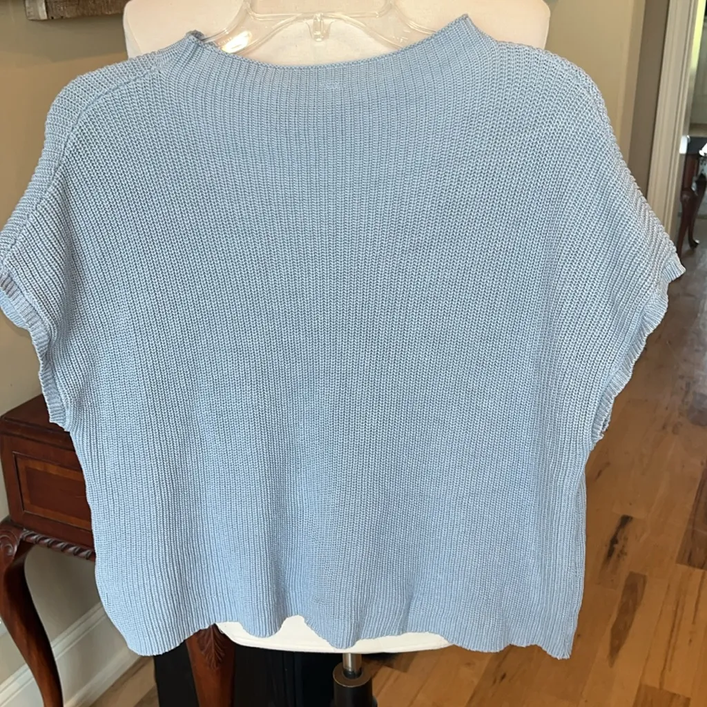 Oversized Powder Blue Pocket Sweater Size M - Image 4