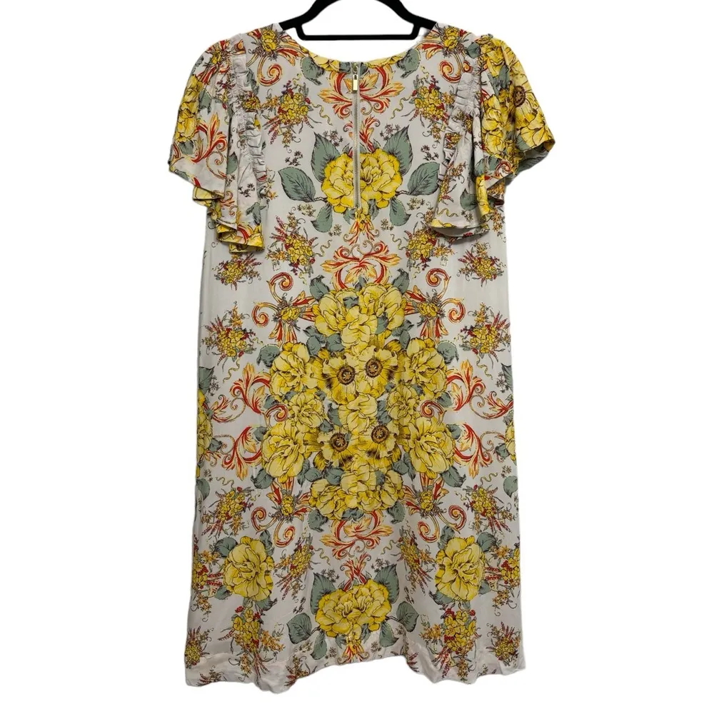 Free People Yara Printed Mini Dress in Yellow Floral - Size S - Image 4