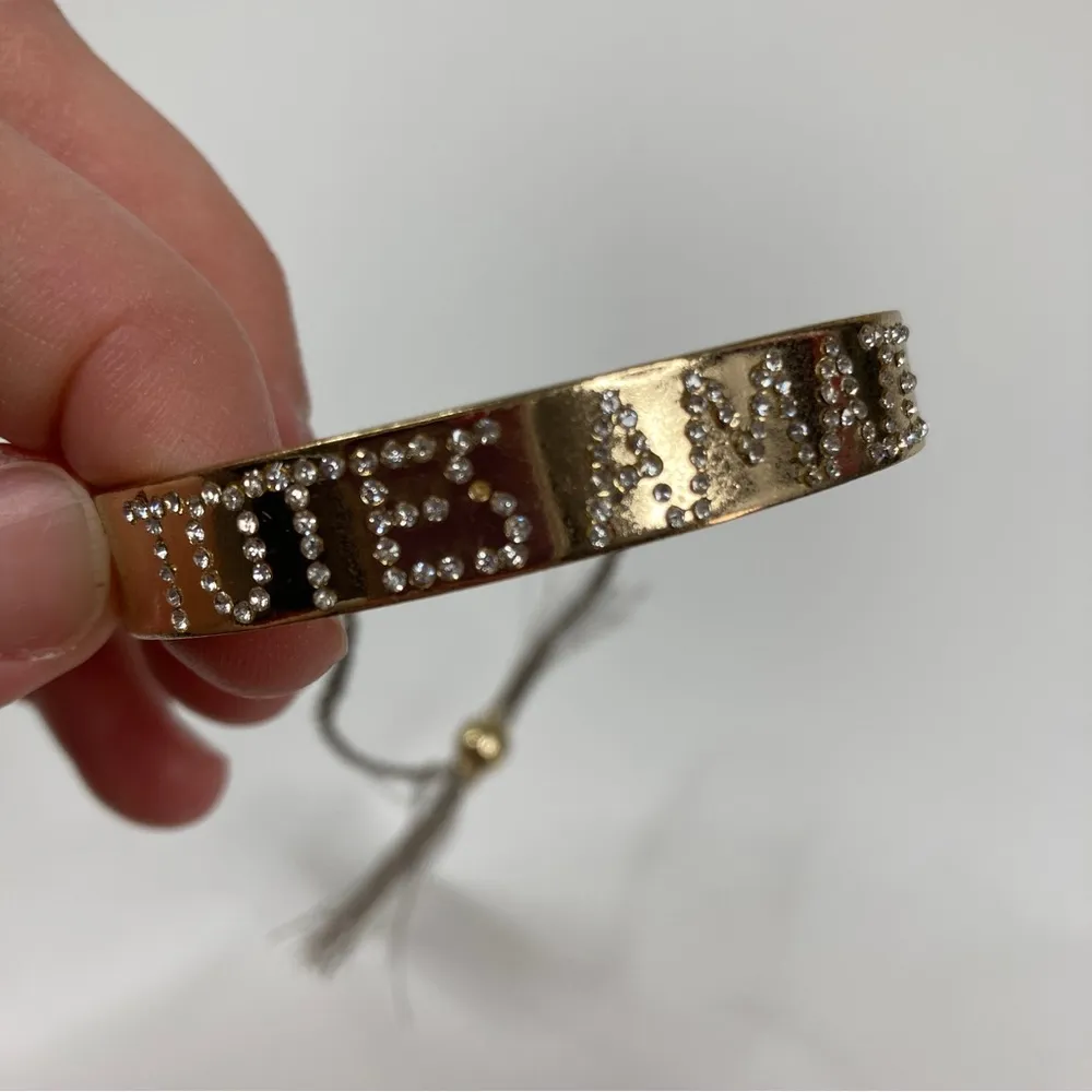 American Eagle | Gold Rhinestone Totes Amaze Bracelet - Image 5