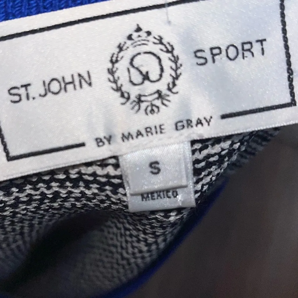 St. John Sport Black and White Knit with Blue Accents - Image 3