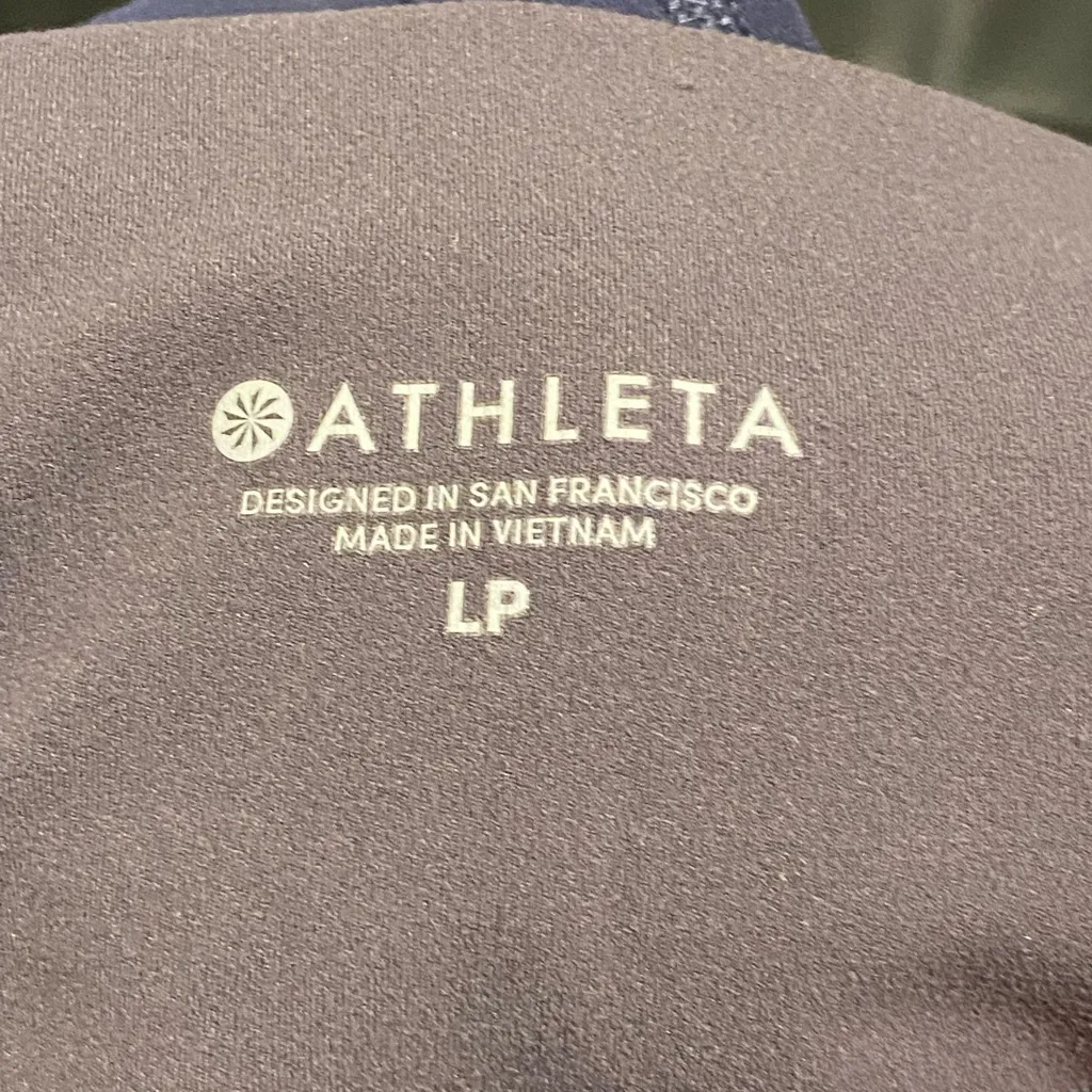 Athleta 405641 Elevation 7/8‎ Tight Powertiva Size Large Petite Black Blue Gray - Image 3