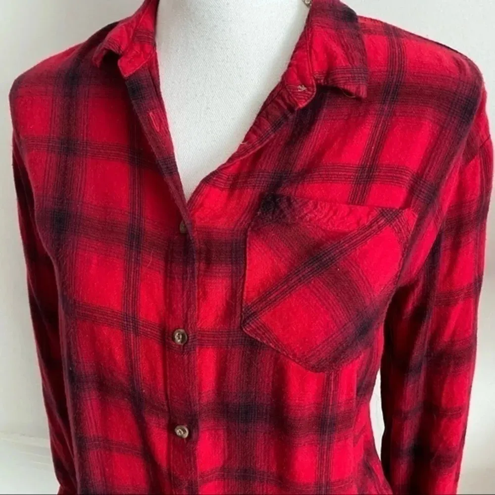 A New Day • Red Plaid Button Down Shirt - Image 3
