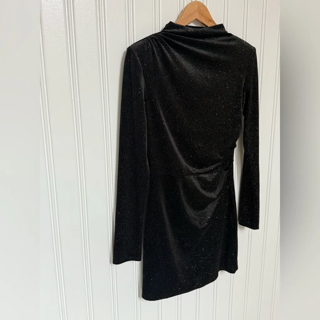 H& M black high neck glitter dress size S - Image 5