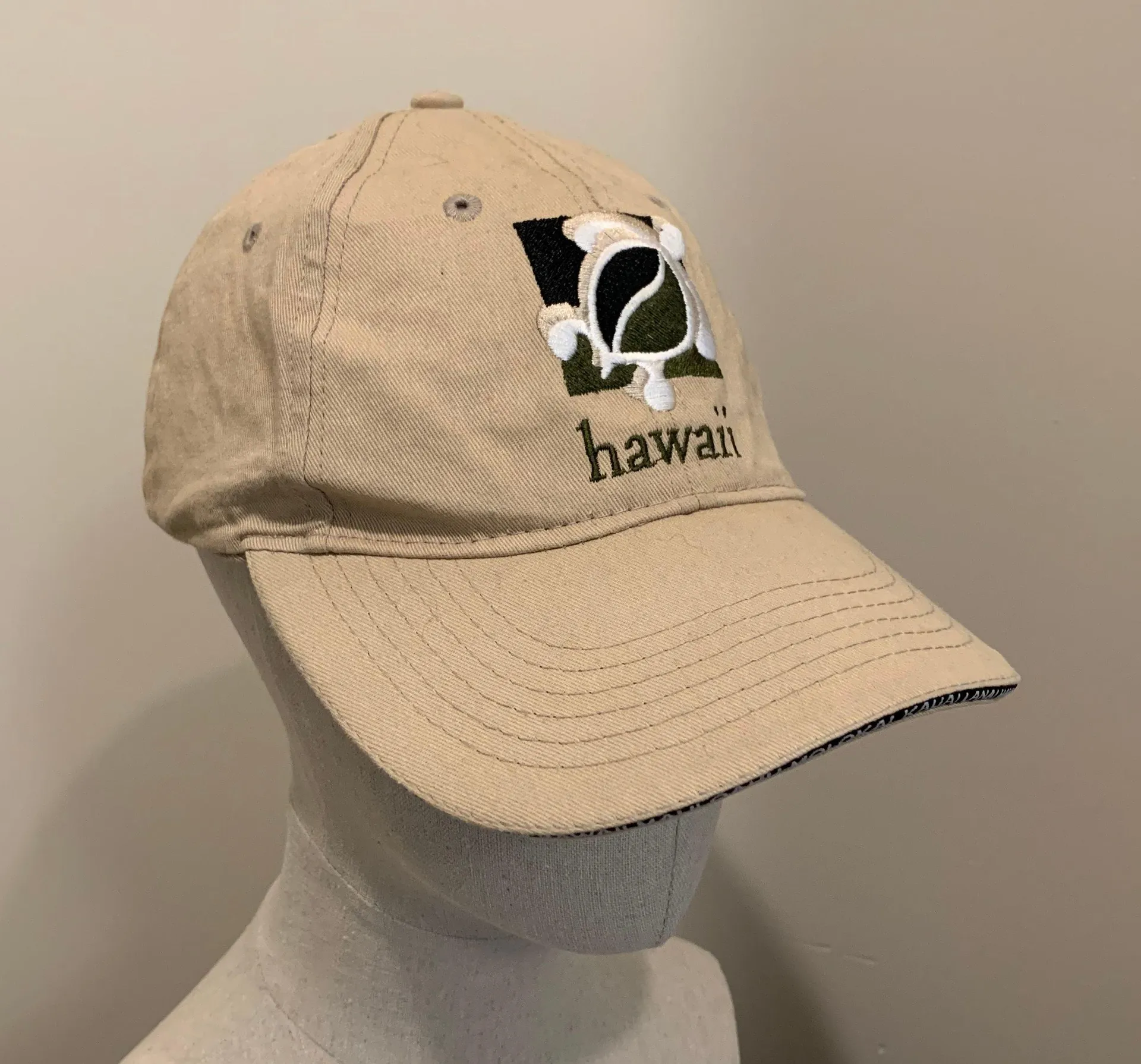 Tan Hawaii Sea Turtle Baseball Cap Surfware Hawaiian Classics Embroidered Maui - Image 1
