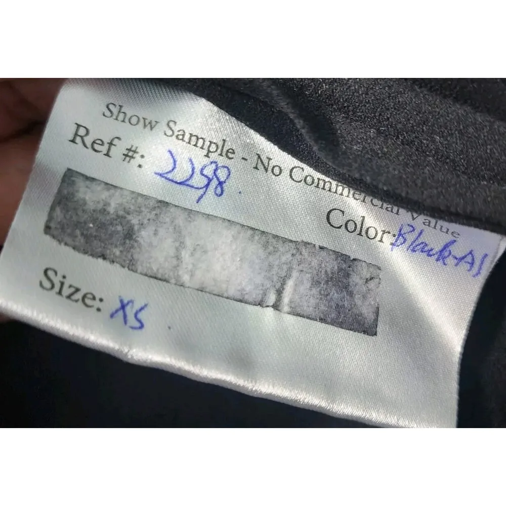 Simply Noelle Black Drape Front Cardigan with Lace-Up Sleeves Open Front Size XS - Image 5