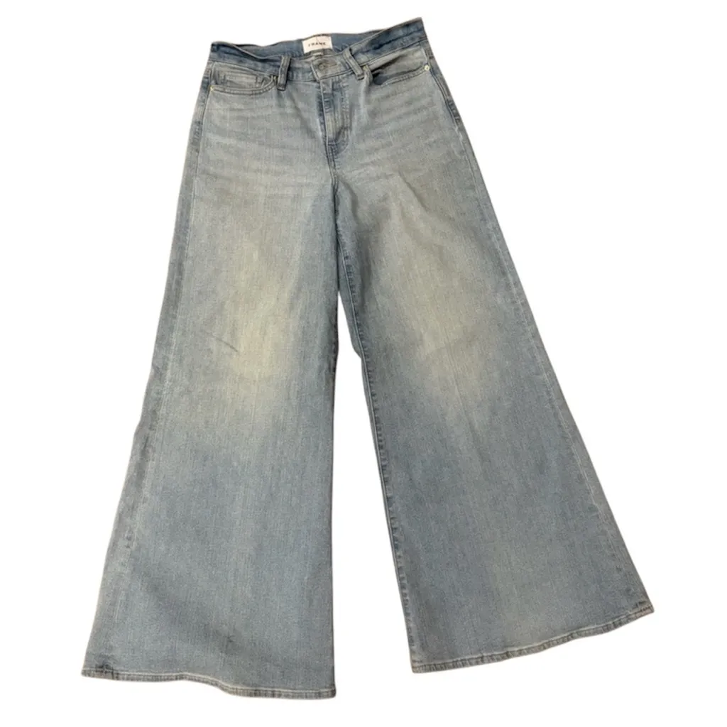 Frame Denim “Le Palazzo Crop” wide leg flare Jeans in Blue Springs size 30 - Image 7