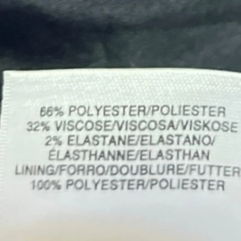 Jones New York Navy Blue Pinstriped Notch Lapel Stretch Blazer Suit Jacket Sz 4 - Image 4