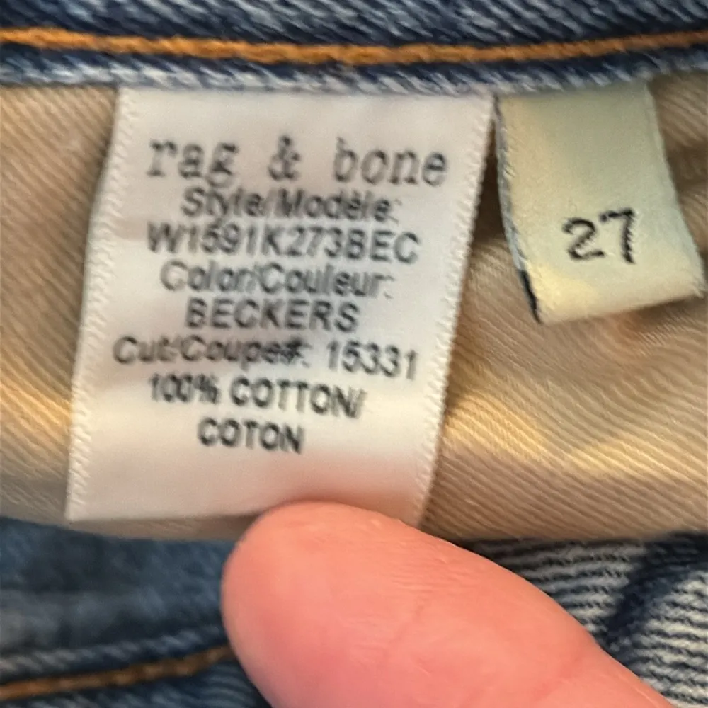 Rag & Bone Beckers Wash Low Rise Distressed Denim Boyfriend Jeans - Image 5