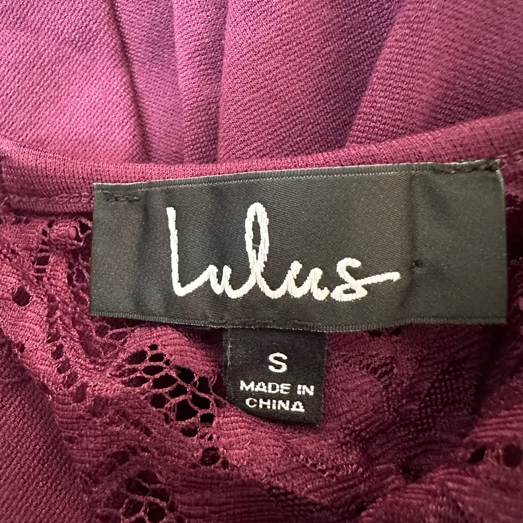 Lulus Felicity Plum Purple Backless Lace Skater Dress Size Small - Image 7