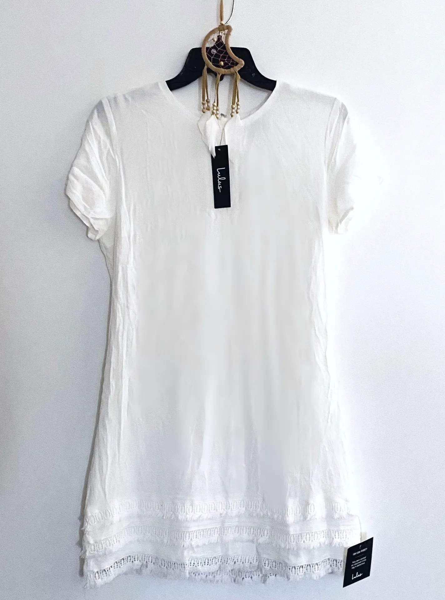 Crochet Bohemian Shift Dress - Image 2