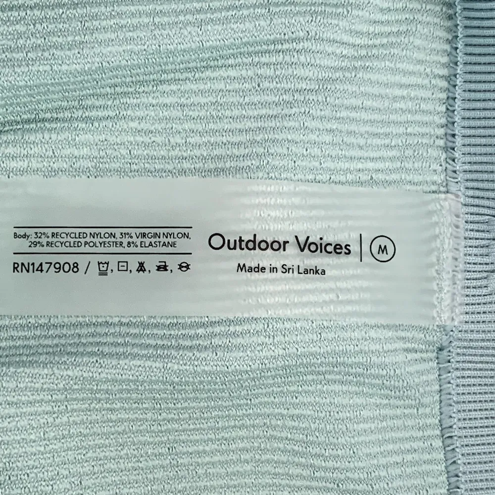 NWT Outdoor Voices Seamless Ribbed 7/8 Leggings in Storm Blue/Brown - Image 6