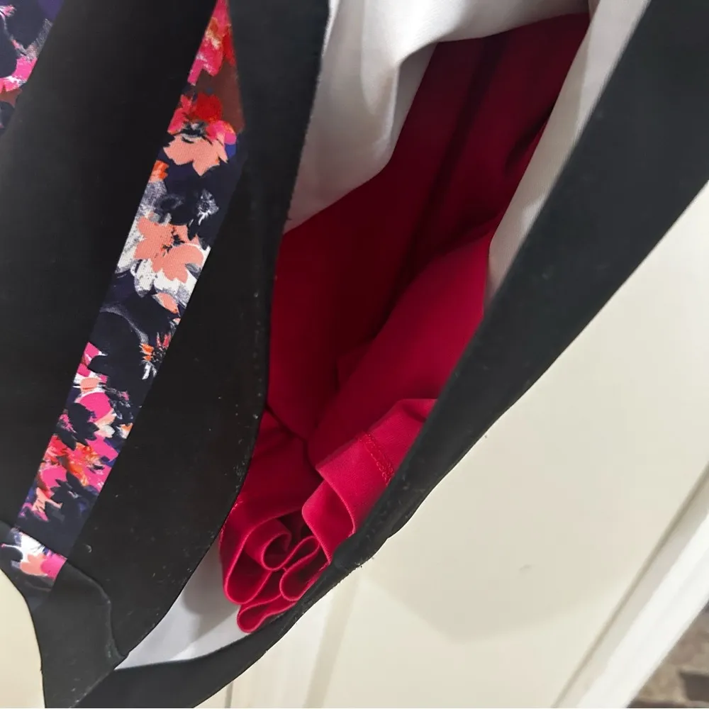 Vince Camuto Multicolor Sheath Floral Scuba Cocktail Mini Dress Size 8 - Image 7