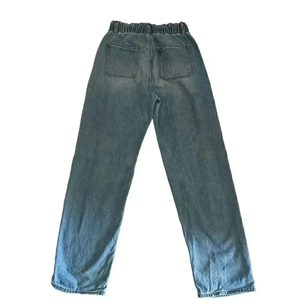 American Eagle Y2K Paper Bag Waist Baggy Mom Jeans SZ 6 # 1807 - Image 4