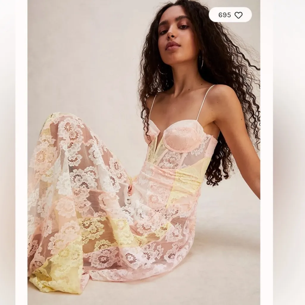 For Love & Lemons Blossom Maxi Dress Free People‎ Small - Image 2