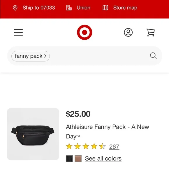 A New Day Black Fanny Pack - Image 2