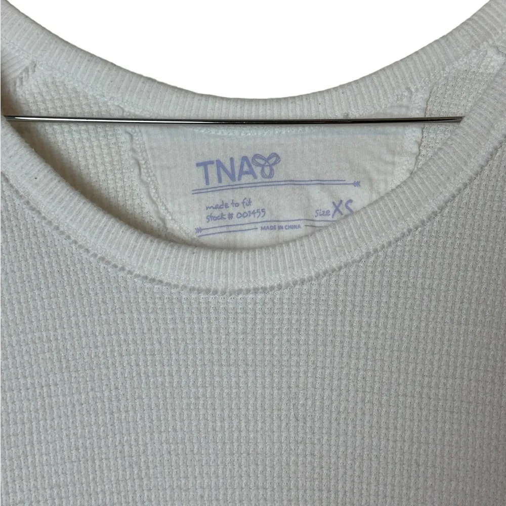 Aritzia TNA Andrews T-Shirt Thermal Raglan Sleeve Long Sleeve Top Size XS - Image 2