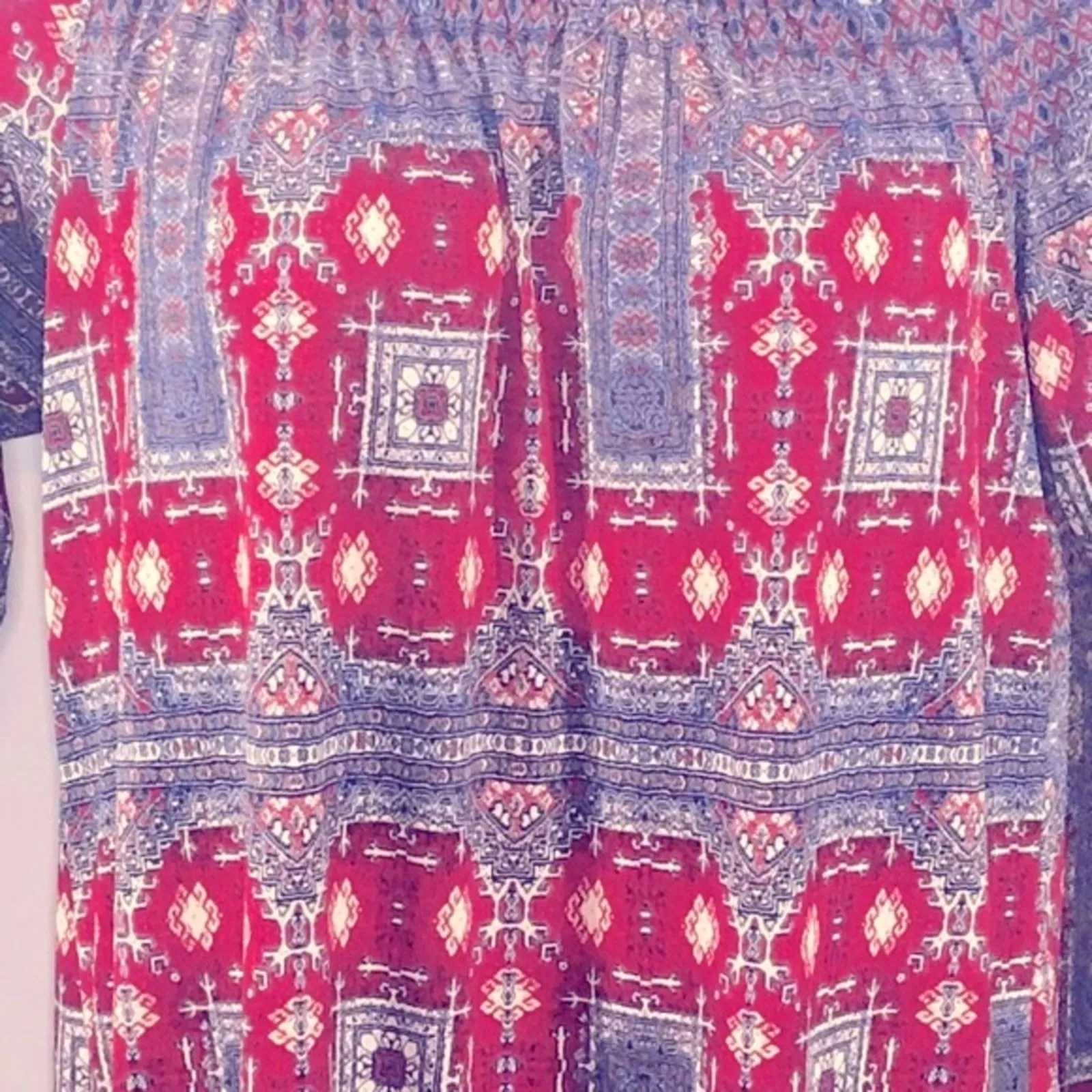 BCBGeneration Chili Pepper Off Shoulder Shift Dress Large - Image 14