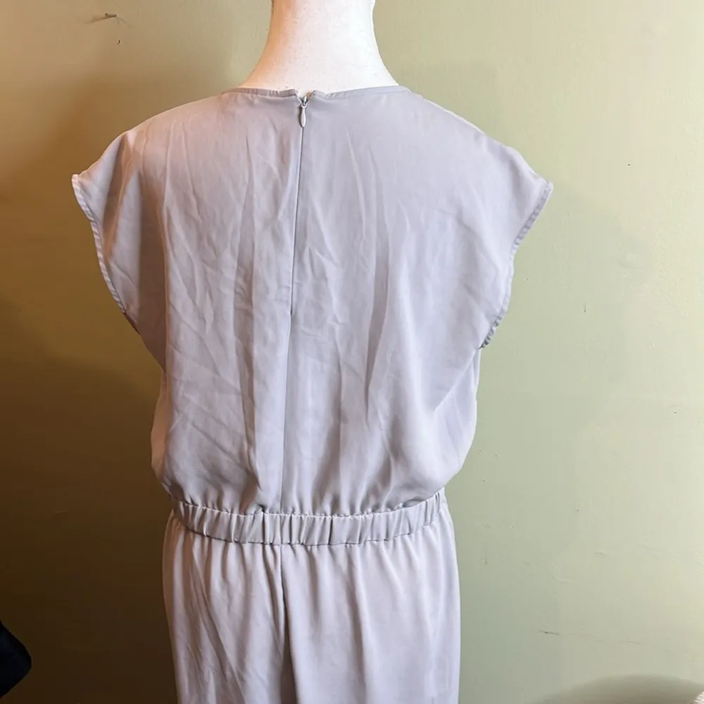 Uniqlo sleeveless faux wrap elastic waistband wide leg lightweight jumpsuit - Image 13