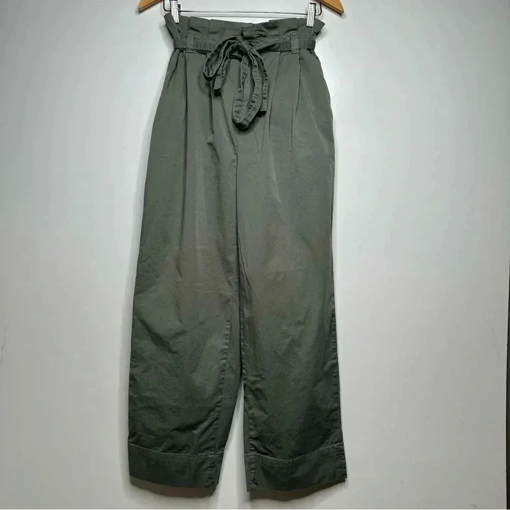 Everlane Organic Cotton The Paperbag Pants in Thyme Size 2 - Image 3