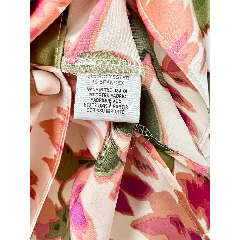 MISA Telka Blouse Top & Reshma Pants Set Sonoran Floral Satin Women's Size Small - Image 5