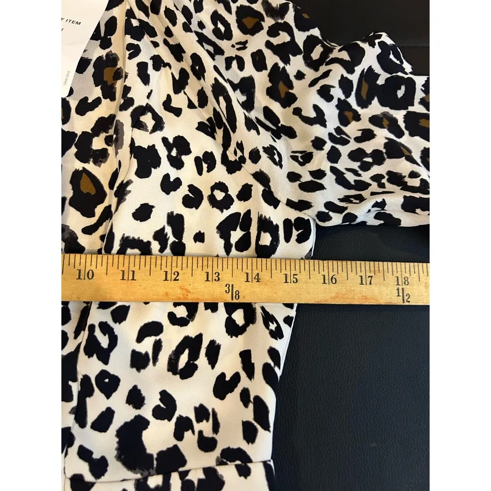 A.L.C Designer Leopard Mafia Wife Luxury Size 4 Business Long Sleeve Knee - Image 8