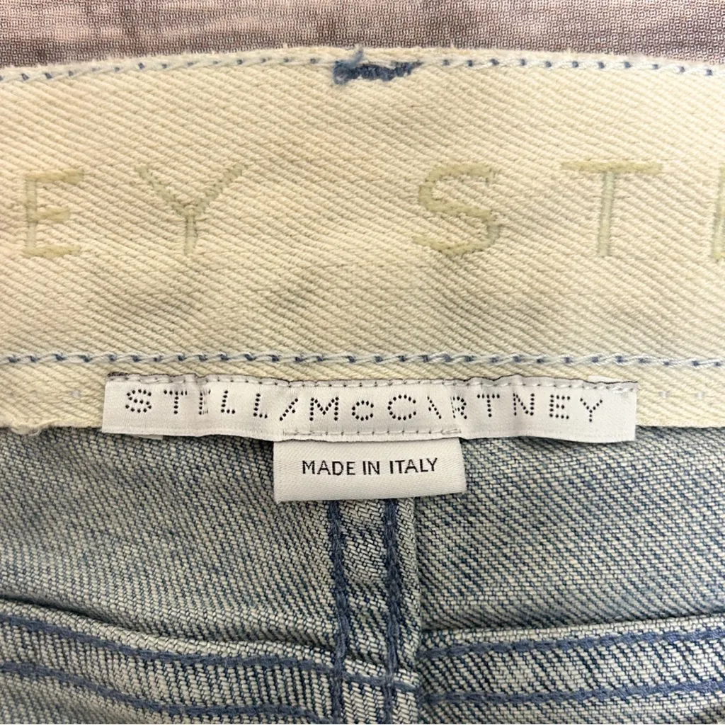 Stella Mccartney Medium Wash Red Blue Stars Print Mid Rise Boyfriend Jeans 28 - Image 8