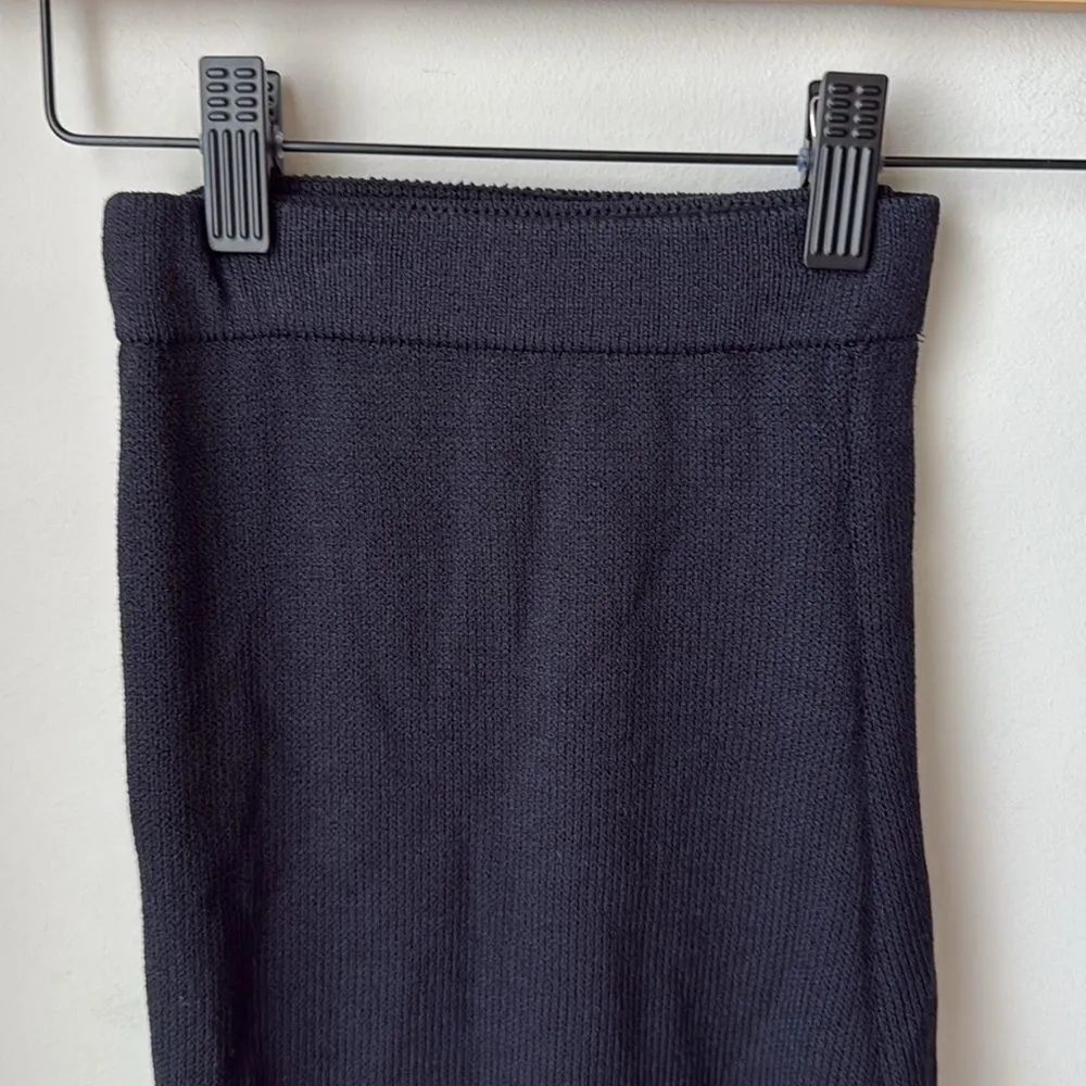 St. John Santana Knit Wool Pull On Wide Leg in Black - Image 5