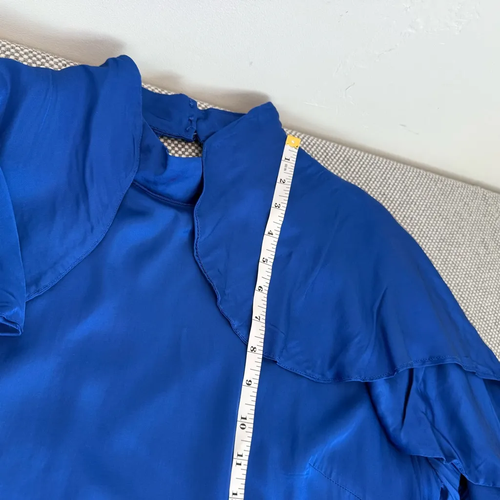 FARM RIO BRIGHT BLUE BACKLESS RUFFLED SLEEVE MINI DRESS
BLUE size XL - Image 11