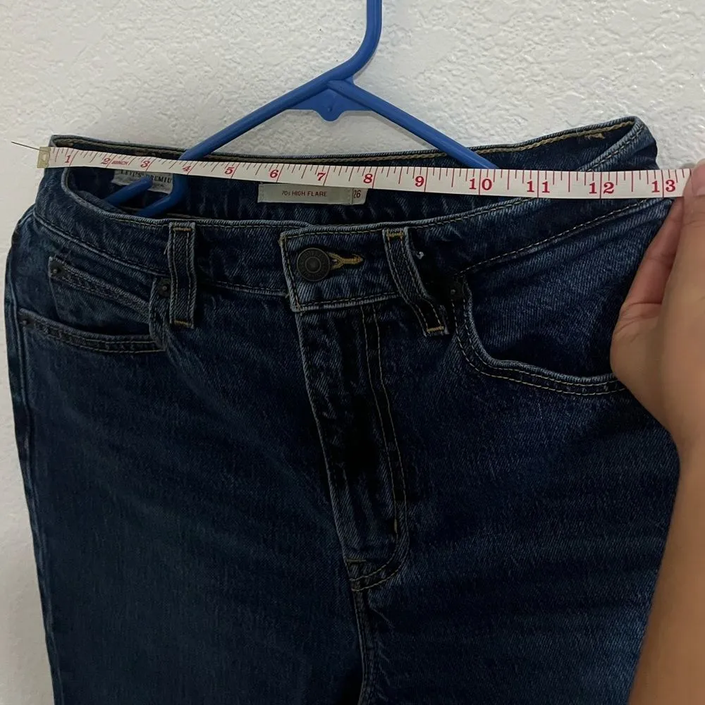 Levi 70s high rise flare jeans - Image 12