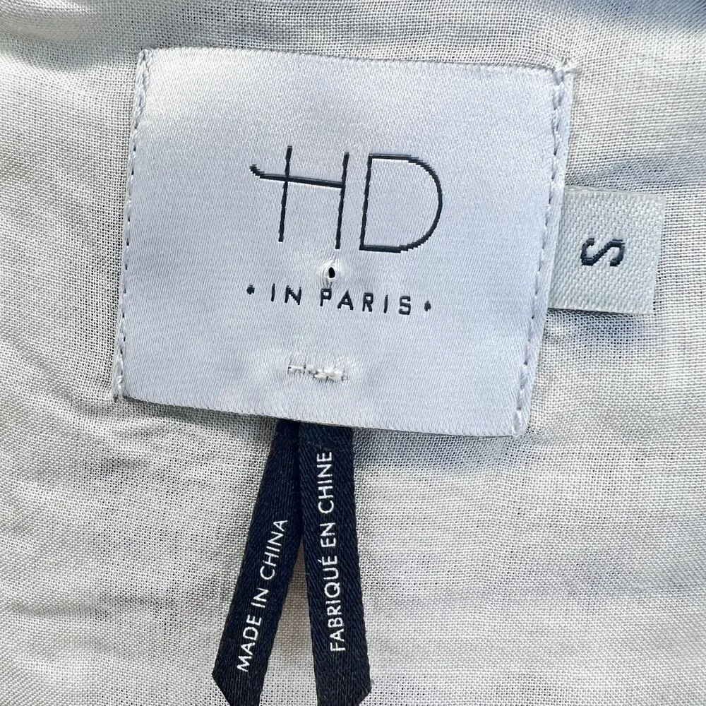 HD in Paris Babydoll Dress Cream S Tioga Anthropologie Mini Short Sleeve Flowy - Image 4