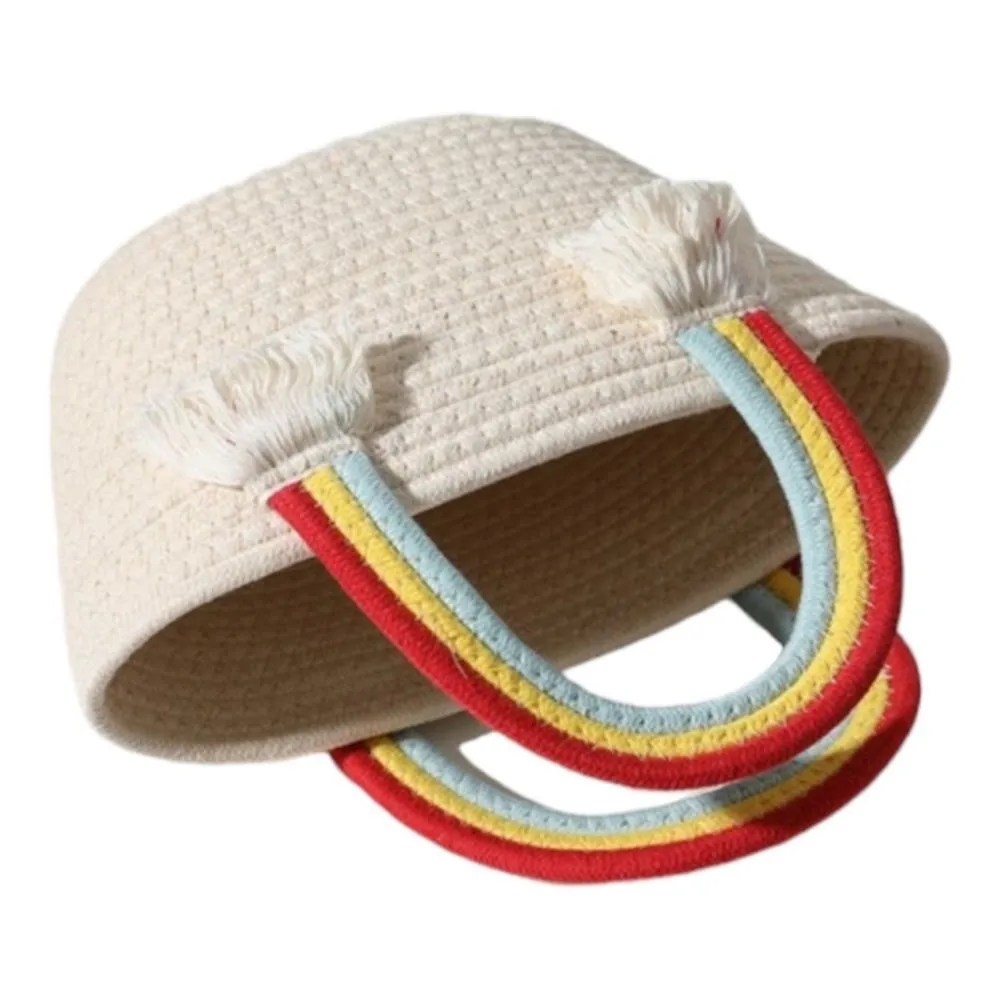 Rainbow Handle Handbag Bag Purse Red - Image 2