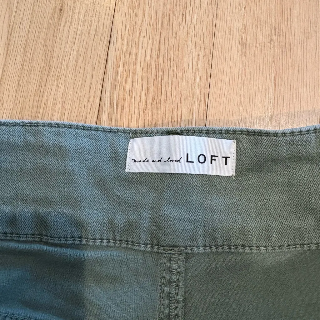 LOFT High Waist Sage Green Skinny Jeans - Image 3